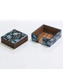 Artisanal Craftsmanship Blue MDF (Set of 6) Coasters