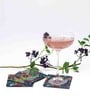 Artisanal Craftsmanship Blue MDF (Set of 6) Coasters