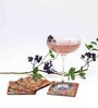 Artisanal Craftsmanship Orange Multicolour MDF Paisley (Set of 6) Coasters