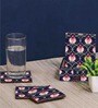 Artisanal Craftsmanship Dark Blue MDF (Set of 6) Coasters