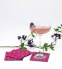 Artisanal Craftsmanship Pink MDF (Set of 6) Coasters
