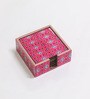 Artisanal Craftsmanship Pink MDF (Set of 6) Coasters