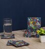Artisanal Craftsmanship Blue MDF (Set of 6) Coasters