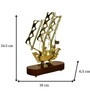 Golden Brass Sail Ship