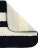 Black Geometric Polyester 16x24 Inches AntiSkid Bath Mats