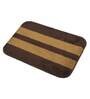 Brown Geometric Polyester 16x24 Inches AntiSkid Bath Mats