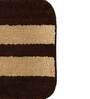 Brown Geometric Polyester 16x24 Inches AntiSkid Bath Mats