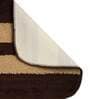 Brown Geometric Polyester 16x24 Inches AntiSkid Bath Mats