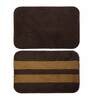 Brown Geometric Polyester 16x24 Inches AntiSkid Bath Mats