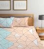 Multicolor 300 TC Poly Cotton 2 Double Bedsheets with 4 Pillow Covers