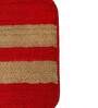 Red Geometric Polyester 16x24 Inches AntiSkid Bath Mats