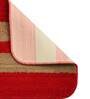 Red Geometric Polyester 16x24 Inches AntiSkid Bath Mats