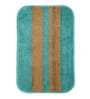 Turquoise Blue Geometric Polyester 16x24 Inches AntiSkid Bath Mats