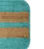 Turquoise Blue Geometric Polyester 16x24 Inches AntiSkid Bath Mats