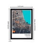 "Chicago Map" Texture Paper Framed Art Print 