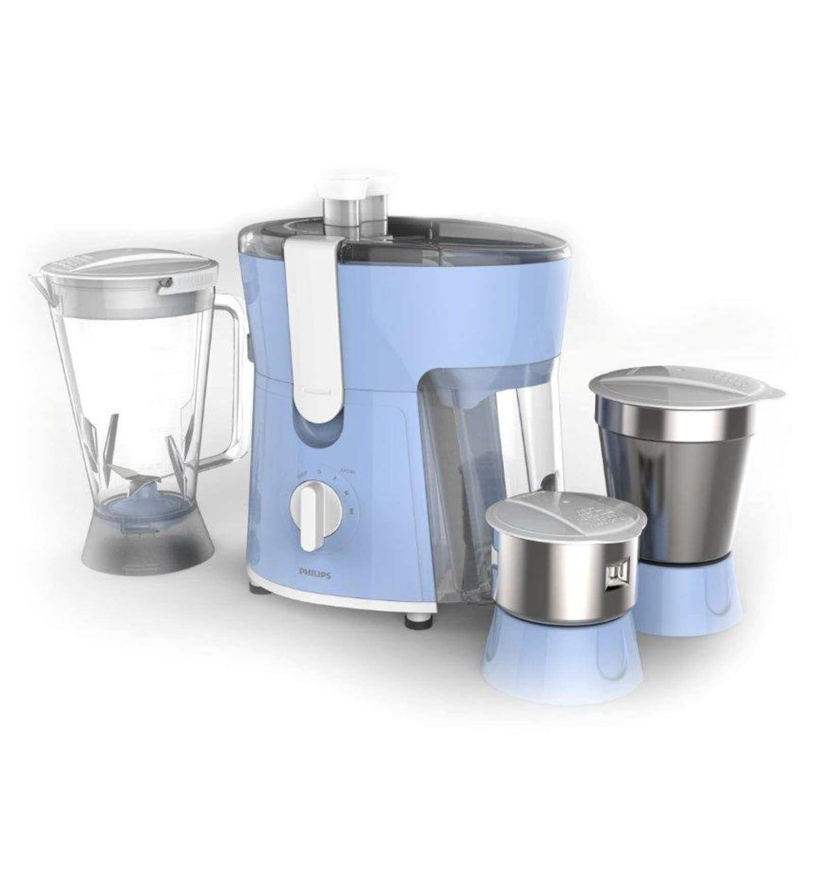 Philips 3 Jars 600W  Blue Juicer Mixer Grinder (Model No: HL7576-00)