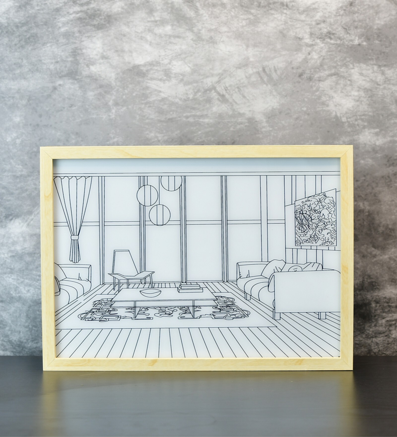 Illuminated Hall Room Frame LED Landscape Photo Frame