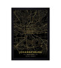 Johannesburg Map Texture Paper Framed Art Print