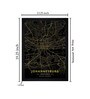Johannesburg Map Texture Paper Framed Art Print