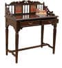 Teak Wood Writing Desk In Walnut Finish