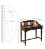 Teak Wood Writing Desk In Walnut Finish