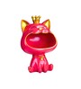 Pink Resin Lucky Cat Big Mouth Statue Cum Table Organiser