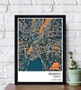"Munich Map" Texture Paper Framed Art Print 