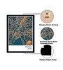 "Munich Map" Texture Paper Framed Art Print 