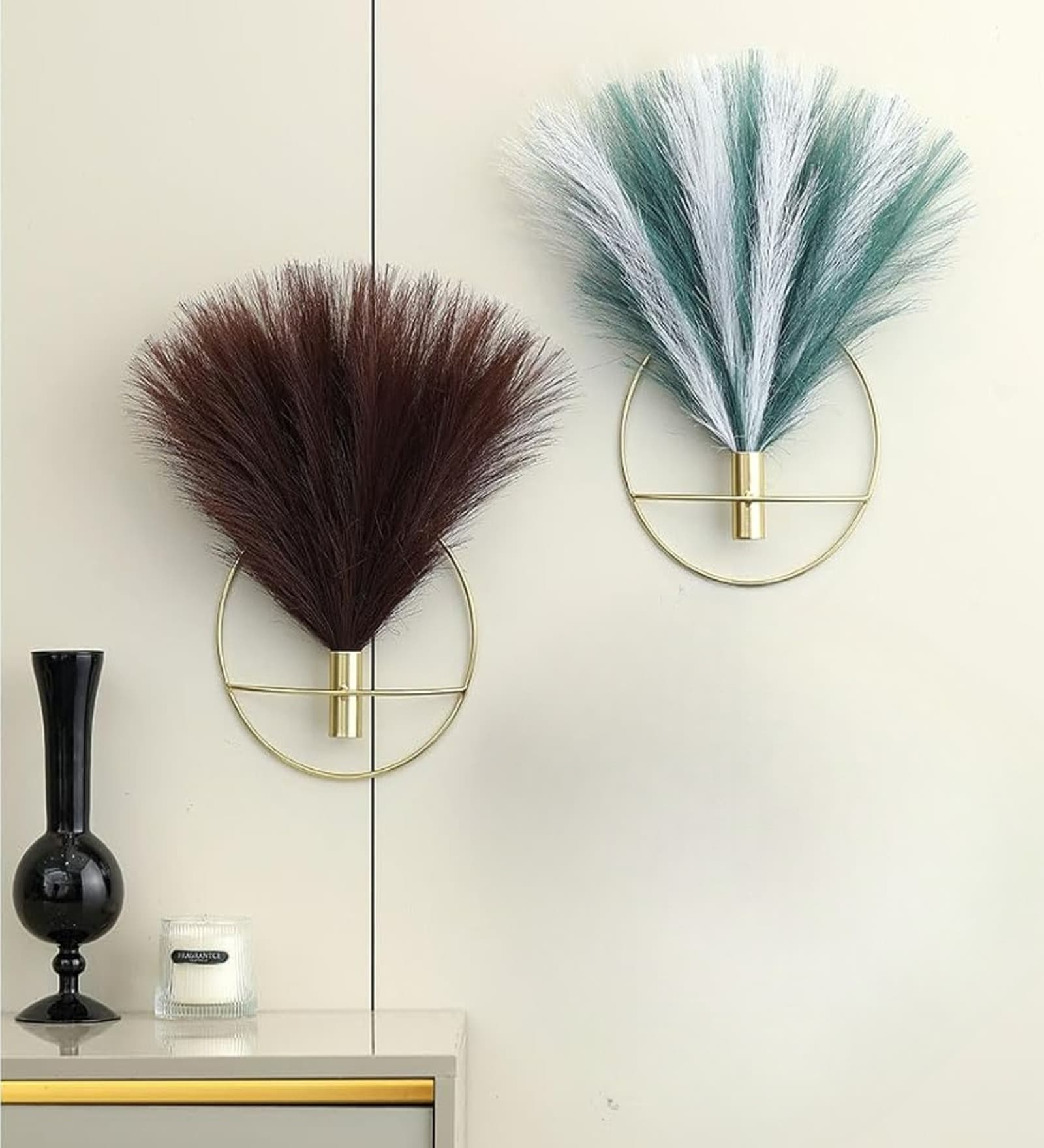 Pack Of 2 Gold Minimalic Wall Planters