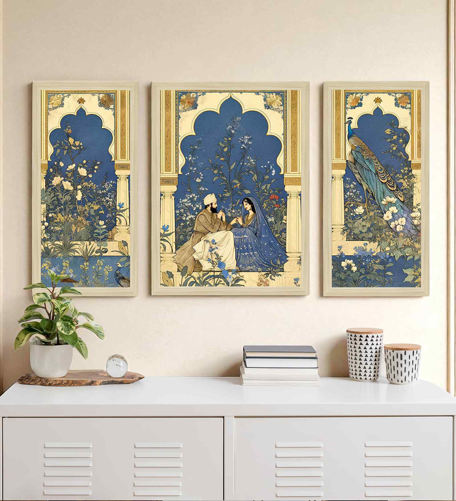 (Pack Of 3) Multicolour Fibre Beautiful Botanical Wall Art Panels