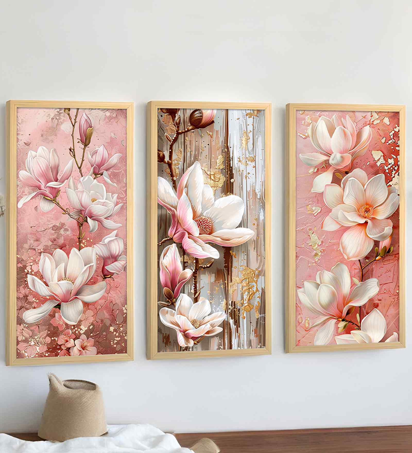 (Pack Of 3) Multicolour Fibre Home Decorative Wall Art Panels