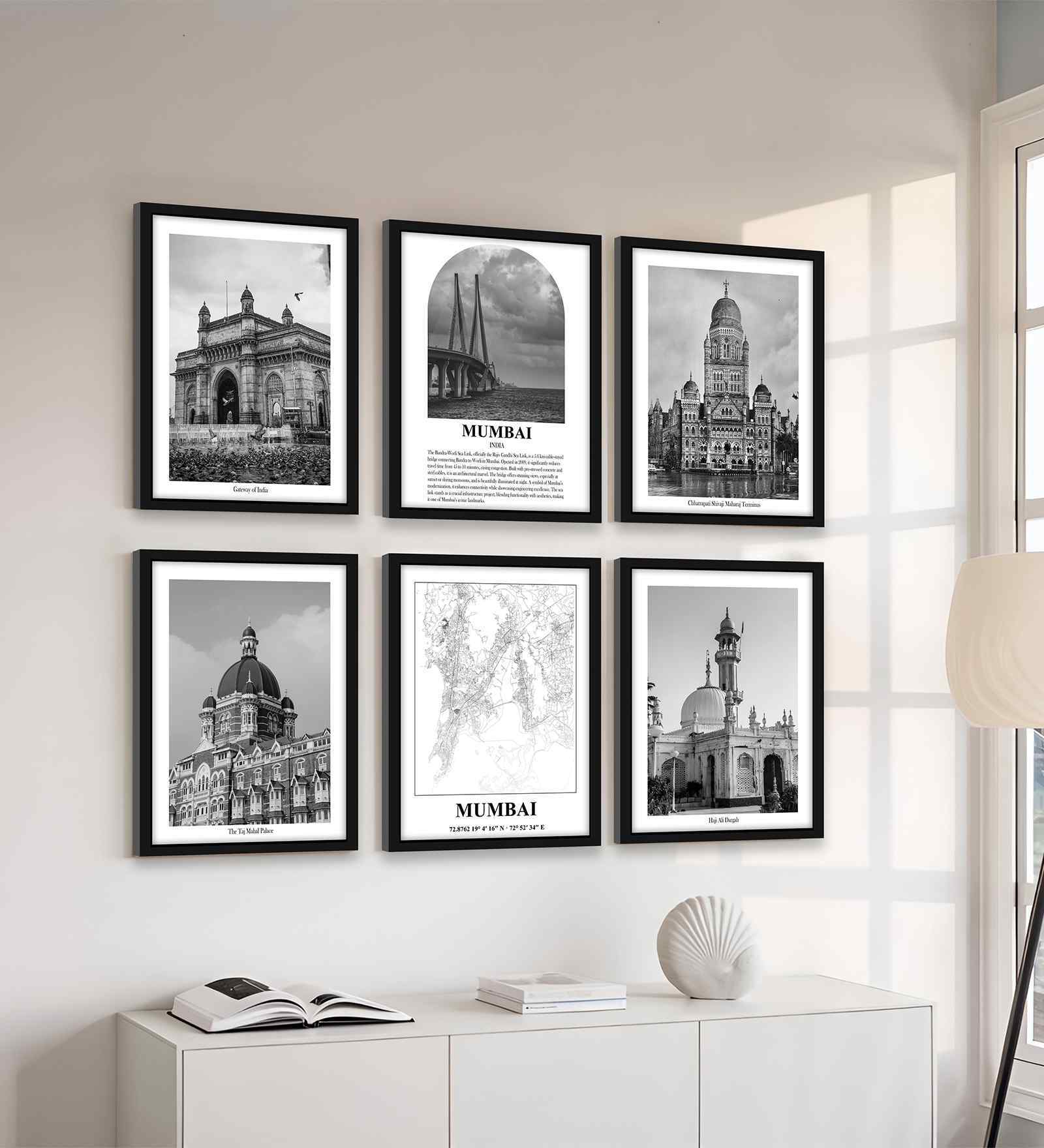 (Pack Of 6) White Fibre Home Decorative Wall Art Panels