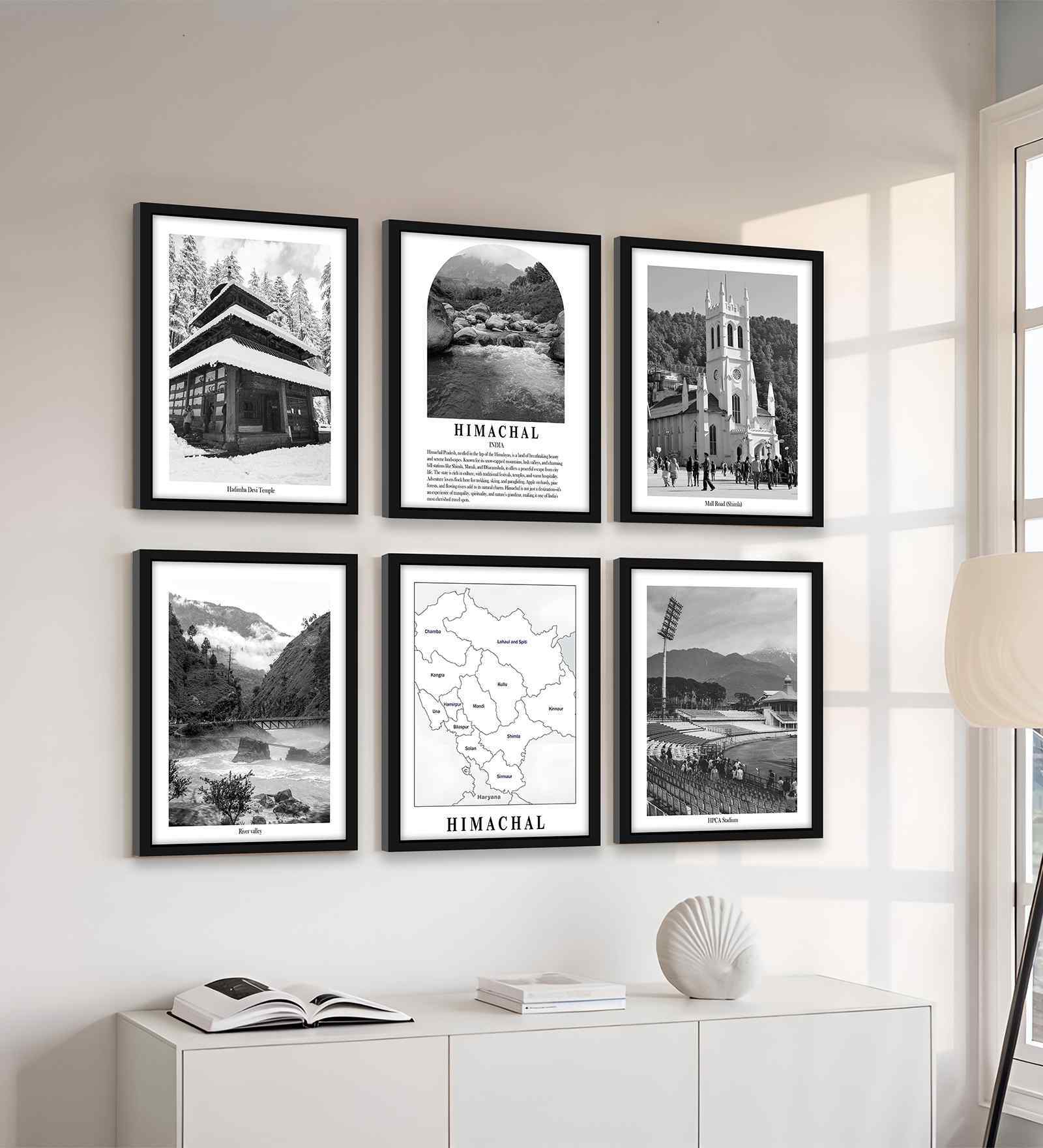 (Pack Of 6) White Fibre Home Decorative Wall Art Panels