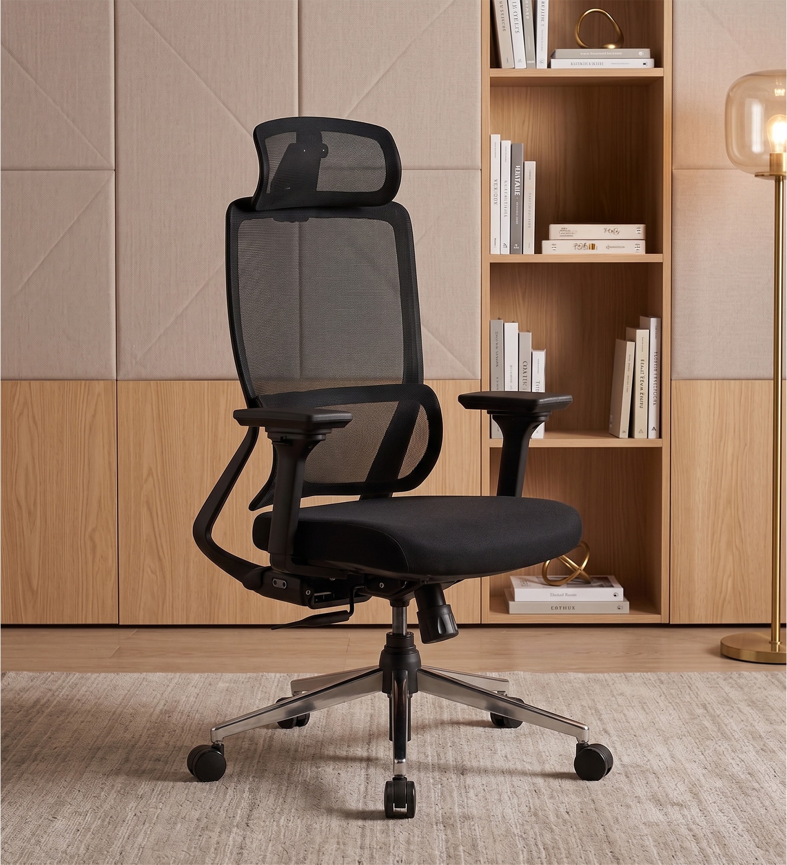  Pravah Office Chair with Flexi Back and Seat Slider in Black