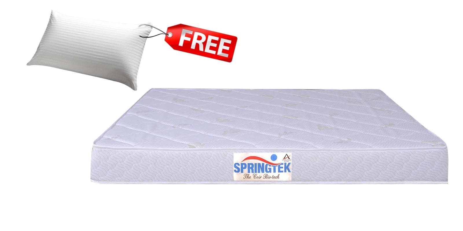 Economy Premium Single Bed Reversible Coir and Foam Mattress 72x36x4 inches (Free Pillow)