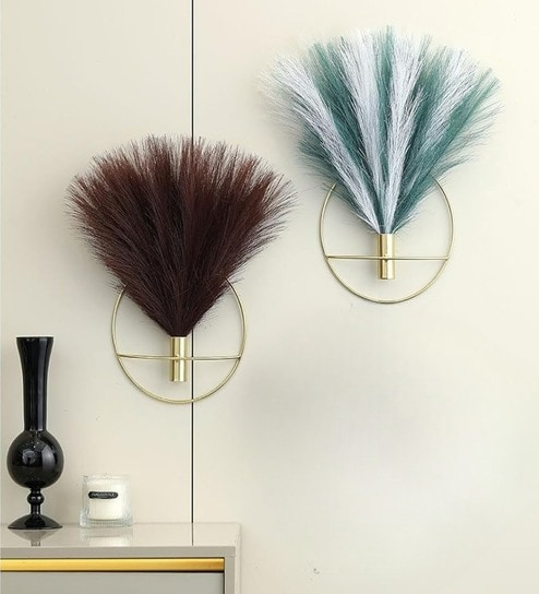 Pack Of 2 Gold Minimalic Wall Planters