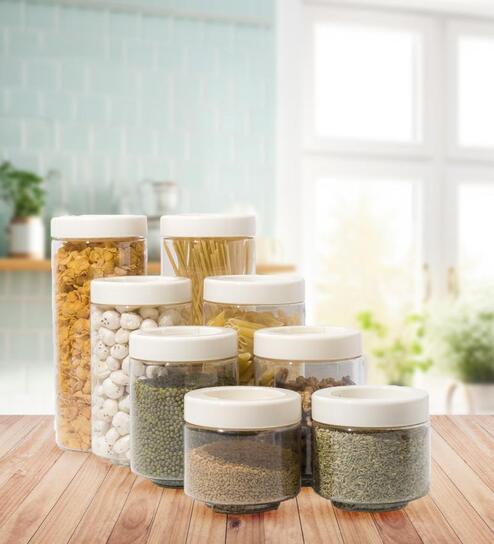 (Pack of 8) Stack & Lock Round Containers