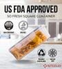 (Pack of 12) So fresh Plastic Square Container