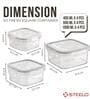 (Pack of 12) So fresh Plastic Square Container