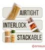 (Pack of 12) Stack & Lock Round Containers