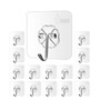 (Pack of 15) Transparent PVC Wall Hooks