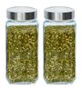 (Pack of 2) 1 Ltr Glass Storage Container with See through Airtight Lid
