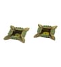 (Pack Of 2) Golden Aluminium Diya