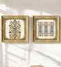 (Pack Of 2) Beige Fibre Beautiful Botanical Wall Art Panels