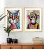 (Pack Of 2) Blue Fibre Animal Wall Wall Art Panels