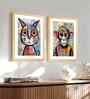 (Pack Of 2) Blue Fibre Animal Wall Wall Art Panels