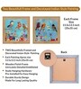 (Pack Of 2) Blue Fibre Colorful Floral Wall Art Panels