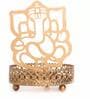 (Pack of 2) Ganesha & Lakshmi Iron T-Light Holder (Gold)