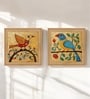 (Pack Of 2) Gold Fibre Madhubani Decorative Wall Art Panels