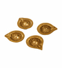 (Pack Of 2) Golden Aluminium Diya